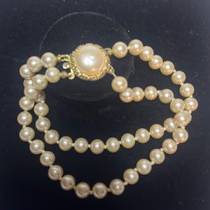 Double strand Faux Pearl bracelet